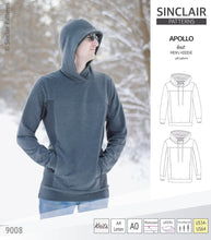 Load image into Gallery viewer, Apollo knit colorblocked hoodie for men (PDF)

