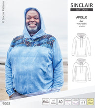 Load image into Gallery viewer, Apollo knit colorblocked hoodie for men (PDF)
