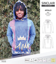 Load image into Gallery viewer, Apollo knit colorblocked hoodie for men (PDF)
