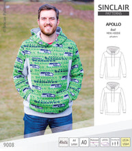 Load image into Gallery viewer, Apollo knit colorblocked hoodie for men (PDF)
