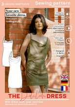 Load image into Gallery viewer, Wasserfall Minikleid Schnittmuster DELILAH
