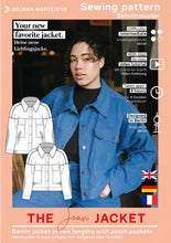 Load image into Gallery viewer, Jeansjacke Schnittmuster JEAN
