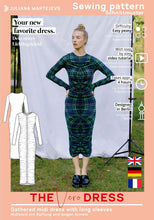 Load image into Gallery viewer, Jersey Midikleid Schnittmuster VERO
