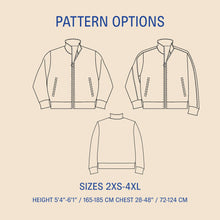 Load image into Gallery viewer, Track Jacket sewing pattern Wardrobe By Me
