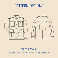 Load image into Gallery viewer, Utility jacket sewing pattern Wardrobe By Me
