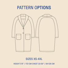 Load image into Gallery viewer, Cocoon Coat sewing pattern
