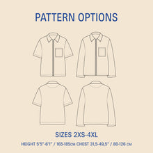 Load image into Gallery viewer, Men's Zip Shirt Sewing Pattern
