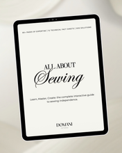 Load image into Gallery viewer, ALL ABOUT SEWING - ebook | DOMANI PATTERNS | ENGLISH VERSION
