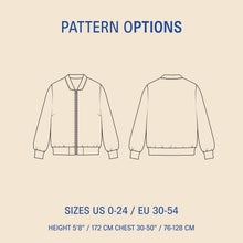 Load image into Gallery viewer, Amelia Bomber Jacket sewing pattern
