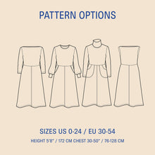 Load image into Gallery viewer, Asta Dress sewing pattern Wardrobe By Me
