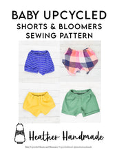 Load image into Gallery viewer, Upcycled Baby Shorts and Bloomers Pattern
