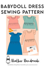 Load image into Gallery viewer, Babydoll Dress and Top Sewing Pattern
