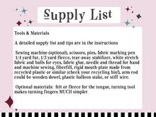 Load image into Gallery viewer, Furry Monster Puppet PDF Sewing Pattern
