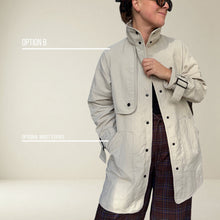 Load image into Gallery viewer, JK001 - Veste oversized avec manches raglan et ''gun flap''
