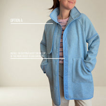 Load image into Gallery viewer, JK001 - Veste oversized avec manches raglan et ''gun flap''

