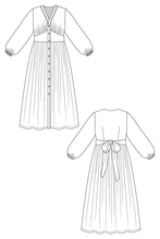 Load image into Gallery viewer, OODI gathered midi dress
