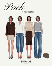 Load image into Gallery viewer, PACK FW25 ARCHIVE- 5 Patrons de couture PDF|DOMANI PATTERNS| FR SEULEMENT  
