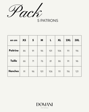 Load image into Gallery viewer, PACK FW25 ARCHIVE- 5 Patrons de couture PDF|DOMANI PATTERNS| FR SEULEMENT  
