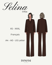 Load image into Gallery viewer, PATRON DE COUTURE PDF | BLAZER/ VESTE SELINA|DOMANI PATTERNS | FR SEULEMENT | XS\3XL
