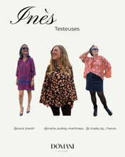 Load image into Gallery viewer, PATRON DE COUTURE PDF | BLOUSE/ROBE INES |DOMANI PATTERNS | FR SEULEMENT | XS\3XL
