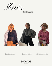 Load image into Gallery viewer, PATRON DE COUTURE PDF | BLOUSE/ROBE INES |DOMANI PATTERNS | FR SEULEMENT | XS\3XL
