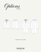 Load image into Gallery viewer, PATRON DE COUTURE PDF | BLOUSE/ROBE INES |DOMANI PATTERNS | FR SEULEMENT | XS\3XL
