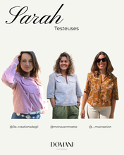 Load image into Gallery viewer, PATRON DE COUTURE PDF | ROBE/ TOP SARAH| DOMANI PATTERNS | FR/EN | XXS\3XL

