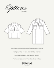 Load image into Gallery viewer, PATRON DE COUTURE PDF | ROBE/ TOP SARAH| DOMANI PATTERNS | FR/EN | XXS\3XL
