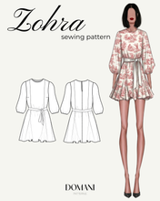 Load image into Gallery viewer, PATRON DE COUTURE PDF | ROBE ZOHRA| DOMANI PATTERNS | FR/EN | XXS\3XL
