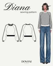 Load image into Gallery viewer, PATRON DE COUTURE PDF |SWEAT DIANA|DOMANI PATTERNS | FR SEULEMENT | XS\3XL
