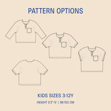 Load image into Gallery viewer, Kids Una Shirt sewing pattern Wardrobe By Me
