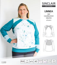 Load image into Gallery viewer, Linnea colorblocked sweater (PDF)
