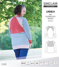 Load image into Gallery viewer, Linnea colorblocked sweater (PDF)
