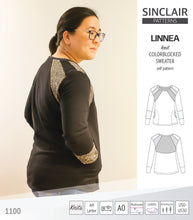 Load image into Gallery viewer, Linnea colorblocked sweater (PDF)
