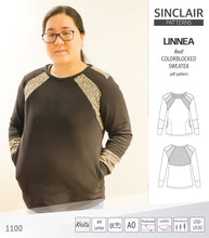 Load image into Gallery viewer, Linnea colorblocked sweater (PDF)
