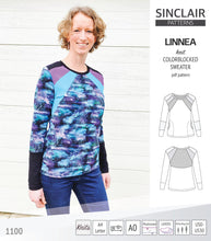 Load image into Gallery viewer, Linnea colorblocked sweater (PDF)
