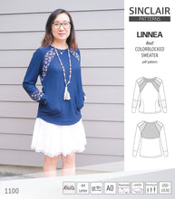 Load image into Gallery viewer, Linnea colorblocked sweater (PDF)
