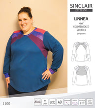 Load image into Gallery viewer, Linnea colorblocked sweater (PDF)
