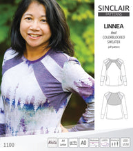 Load image into Gallery viewer, Linnea colorblocked sweater (PDF)
