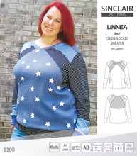 Load image into Gallery viewer, Linnea colorblocked sweater (PDF)
