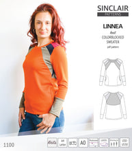 Load image into Gallery viewer, Linnea colorblocked sweater (PDF)
