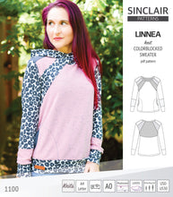 Load image into Gallery viewer, Linnea colorblocked sweater (PDF)
