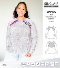 Load image into Gallery viewer, Linnea colorblocked sweater (PDF)
