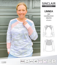 Load image into Gallery viewer, Linnea colorblocked sweater (PDF)
