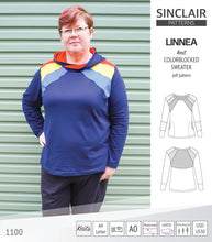 Load image into Gallery viewer, Linnea colorblocked sweater (PDF)
