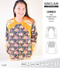 Load image into Gallery viewer, Linnea colorblocked sweater (PDF)
