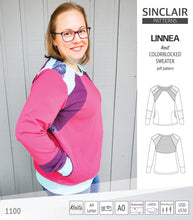 Load image into Gallery viewer, Linnea colorblocked sweater (PDF)
