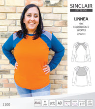 Load image into Gallery viewer, Linnea colorblocked sweater (PDF)
