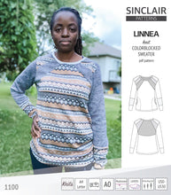 Load image into Gallery viewer, Linnea colorblocked sweater (PDF)
