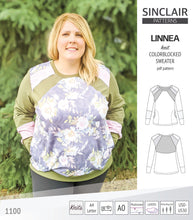 Load image into Gallery viewer, Linnea colorblocked sweater (PDF)
